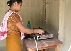 Using the biogas for domestic application by project beneficiary