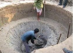 Building local human capacities. Local youths encourage to work at the biogas plant site