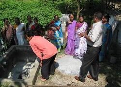 Dr Zia imparting hands on training to participants on biogas bio-manure production technology