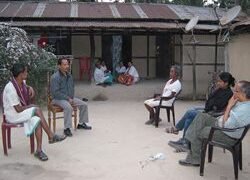 A group discussion with the male members & female members of the community at Polasong village